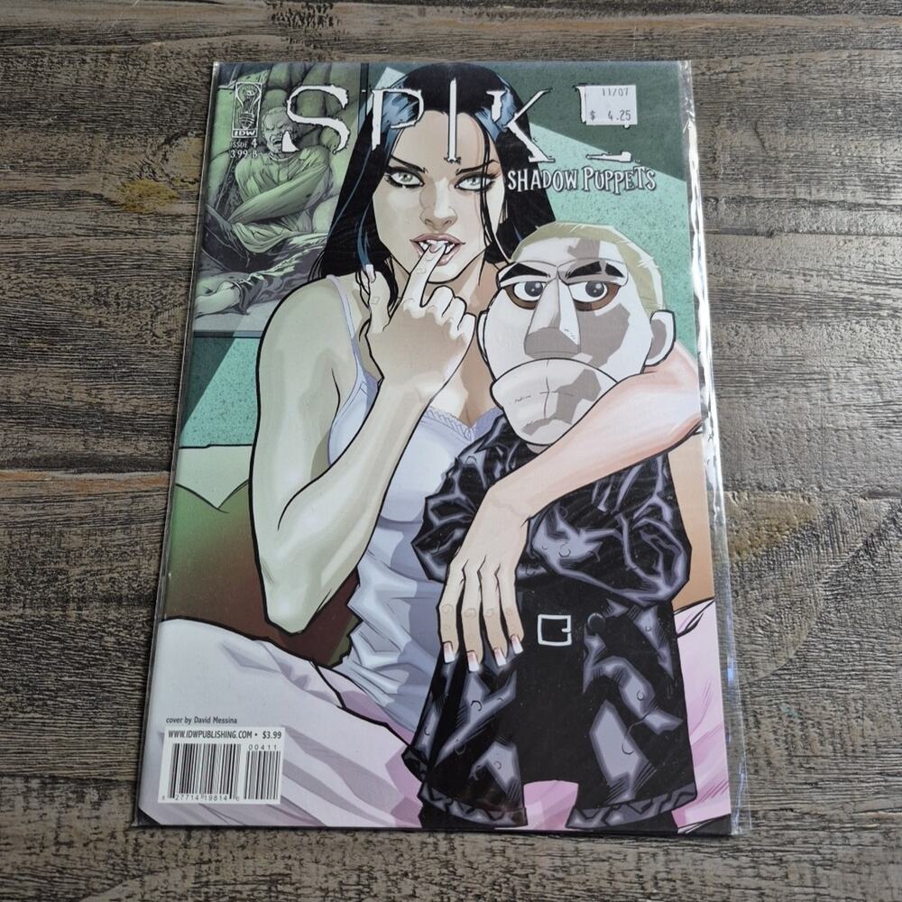 Spike Shadow Puppets #4 Comic Book 2007 IDW Publishing Buffy Variant B